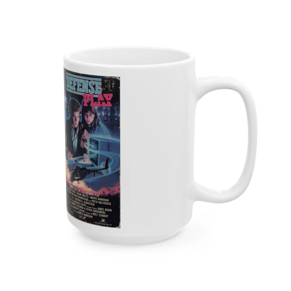 DEFENSE PLAY (VHS COVER) - White Coffee Mug-Go Mug Yourself