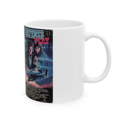 DEFENSE PLAY (VHS COVER) - White Coffee Mug - Go Mug Yourself