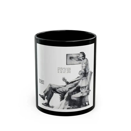Deferred Marriage and Double Salary, Independent Woman, February 1934 - Black Coffee Mug 11oz - Go Mug Yourself