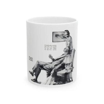 Deferred Marriage and Double Salary, Independent Woman, February 1934 - White Coffee Mug 11oz - Go Mug Yourself