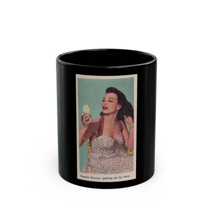 Pamela Duncan #34 - 2.25x4 Clipping (Vintage Female Icon) Black Coffee Mug-11oz-Go Mug Yourself