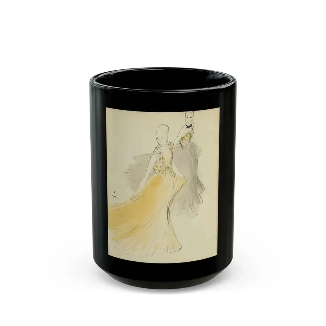 Defile de Couture, 1967 - Black Coffee Mug 15oz - Go Mug Yourself