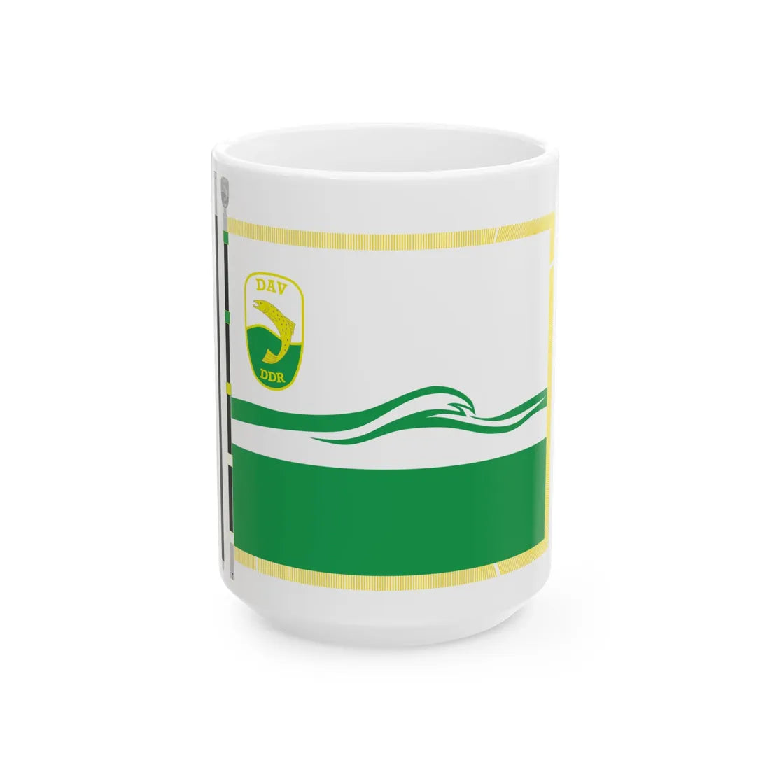 Dekofahne Deutscher Anglerverband DDR (Germany) White Coffee Mug 15oz - Go Mug Yourself