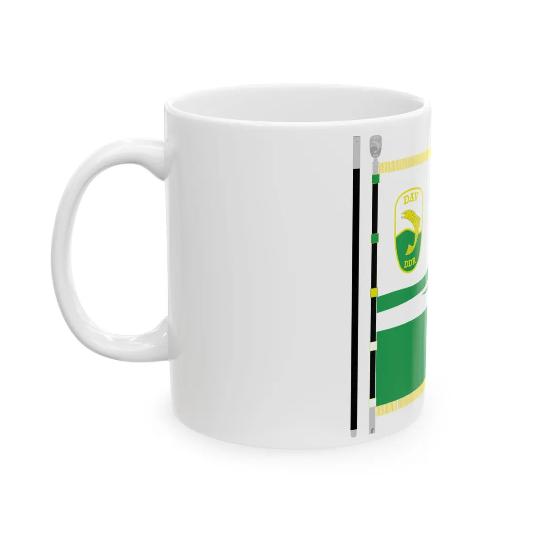 Dekofahne Deutscher Anglerverband DDR (Germany) White Coffee Mug - Go Mug Yourself