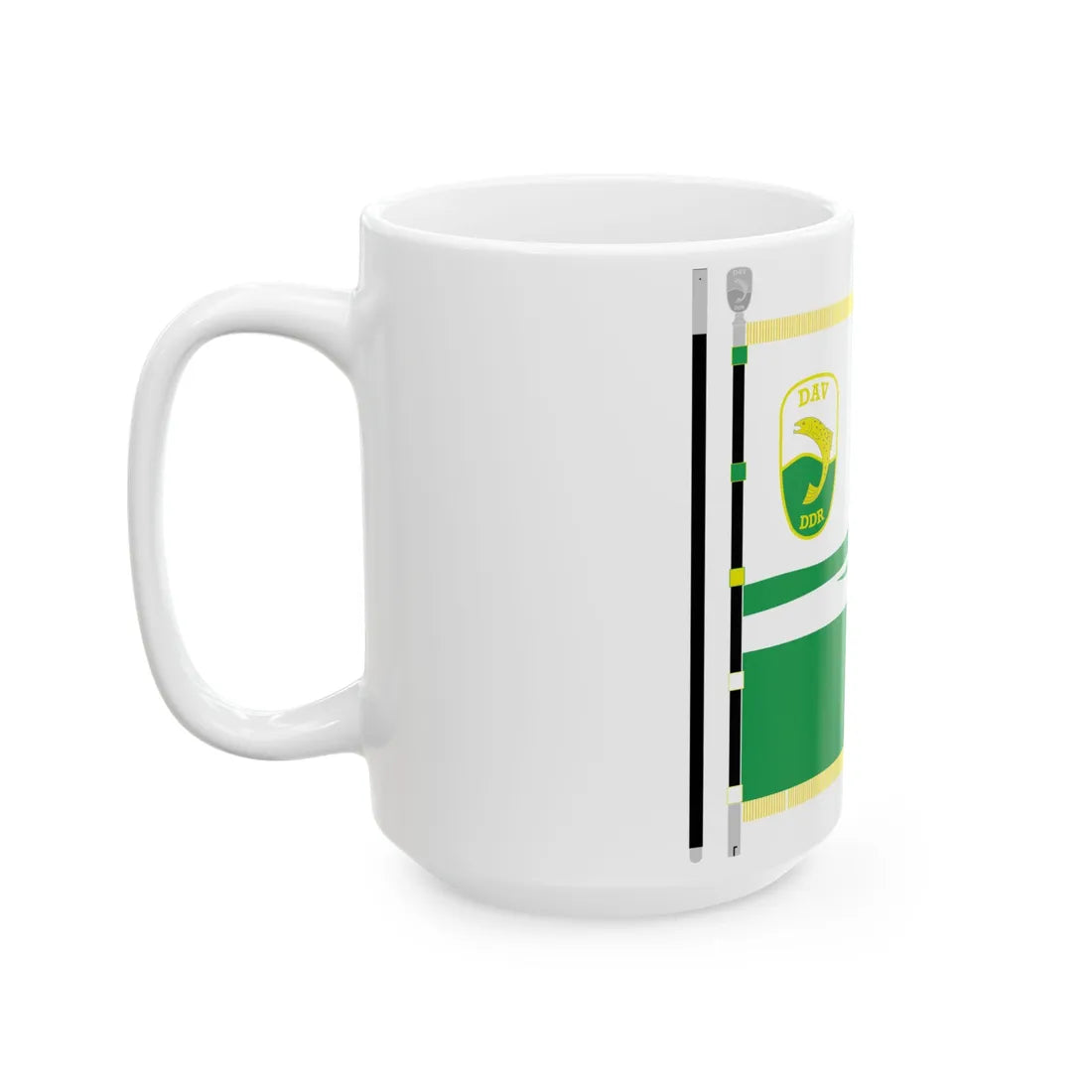 Dekofahne Deutscher Anglerverband DDR (Germany) White Coffee Mug - Go Mug Yourself
