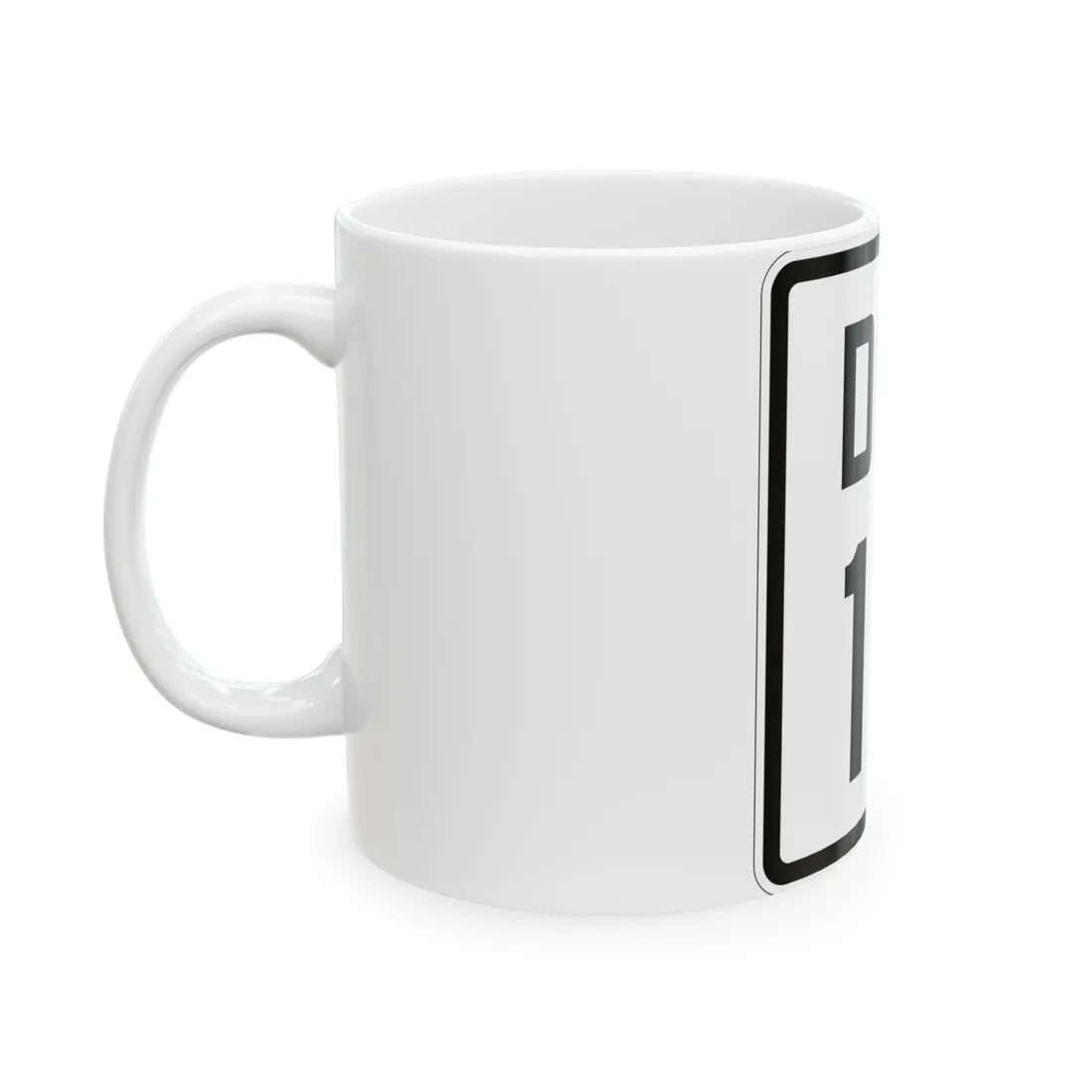 Delaware 10 1926 (Delaware) (Road Sign) White Coffee Mug - Go Mug Yourself
