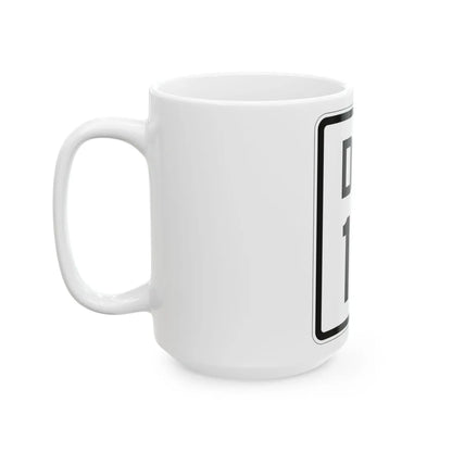 Delaware 10 1926 (Delaware) (Road Sign) White Coffee Mug - Go Mug Yourself