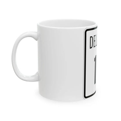 Delaware 10 1955 (Delaware) (Road Sign) White Coffee Mug - Go Mug Yourself