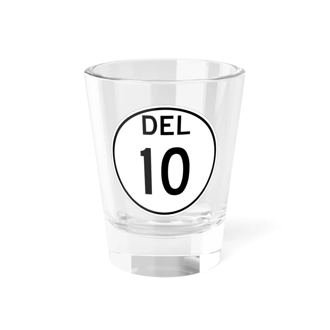 Delaware 10 1964 (Delaware) (Road Sign) Shot Glass 1.5oz 1.5oz - Go Mug Yourself