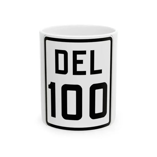 Delaware 100 1926 (Delaware) (Road Sign) White Coffee Mug 11oz - Go Mug Yourself