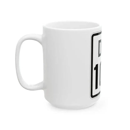 Delaware 100 1926 (Delaware) (Road Sign) White Coffee Mug - Go Mug Yourself
