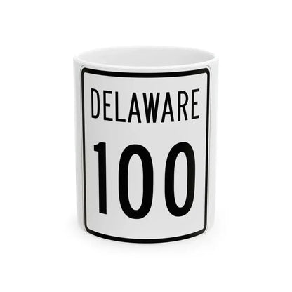 Delaware 100 1955 (Delaware) (Road Sign) White Coffee Mug 11oz - Go Mug Yourself