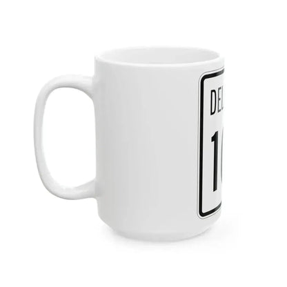 Delaware 100 1955 (Delaware) (Road Sign) White Coffee Mug - Go Mug Yourself