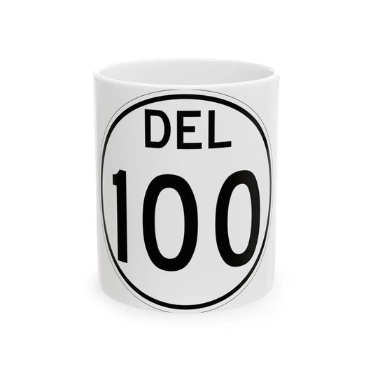 Delaware 100 1964 (Delaware) (Road Sign) White Coffee Mug 11oz - Go Mug Yourself