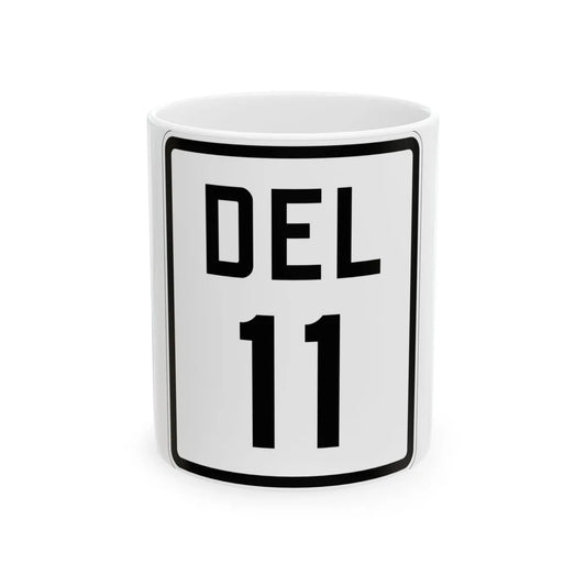 Delaware 11 1926 (Delaware) (Road Sign) White Coffee Mug 11oz - Go Mug Yourself
