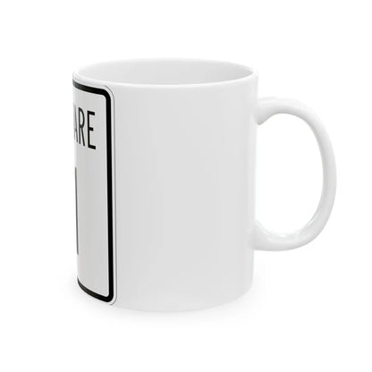 Delaware 11 1955 (Delaware) (Road Sign) White Coffee Mug - Go Mug Yourself