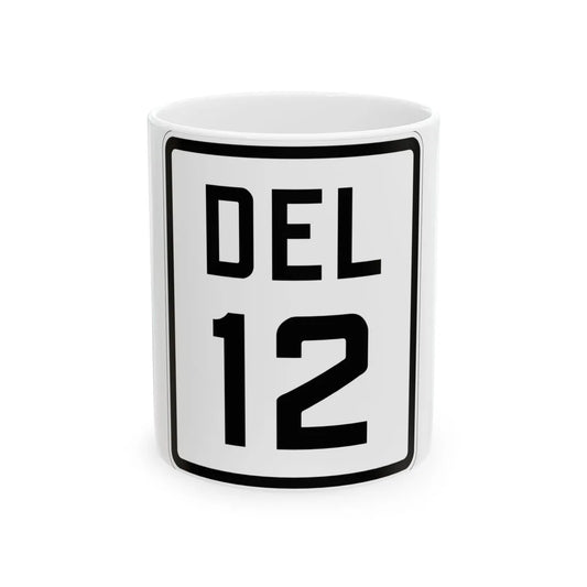 Delaware 12 1926 (Delaware) (Road Sign) White Coffee Mug 11oz - Go Mug Yourself