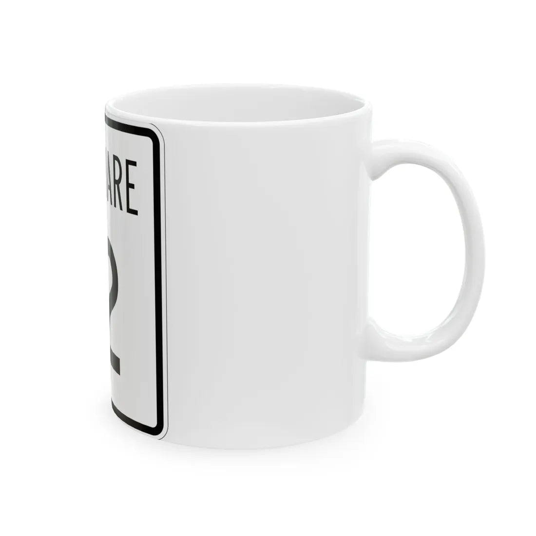 Delaware 12 1955 (Delaware) (Road Sign) White Coffee Mug - Go Mug Yourself