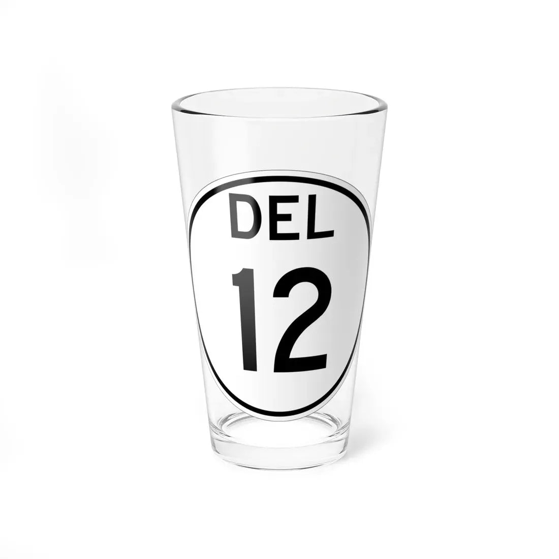Delaware 12 1964 (Delaware) (Road Sign) Pint Glass 16oz 16oz - Go Mug Yourself