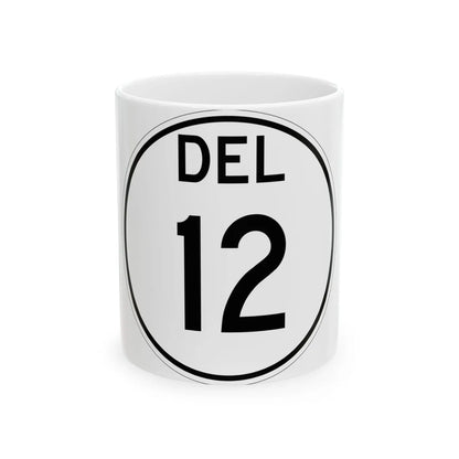 Delaware 12 1964 (Delaware) (Road Sign) White Coffee Mug 11oz - Go Mug Yourself
