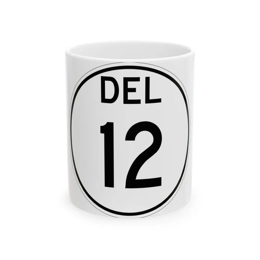 Delaware 12 1964 (Delaware) (Road Sign) White Coffee Mug 11oz - Go Mug Yourself