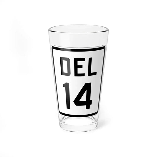 Delaware 14 1926 (Delaware) (Road Sign) Pint Glass 16oz 16oz - Go Mug Yourself