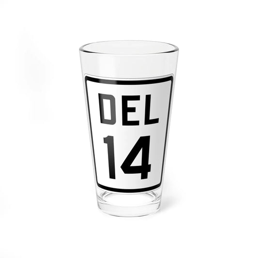 Delaware 14 1926 (Delaware) (Road Sign) Pint Glss 16oz 16oz - Go Mug Yourself