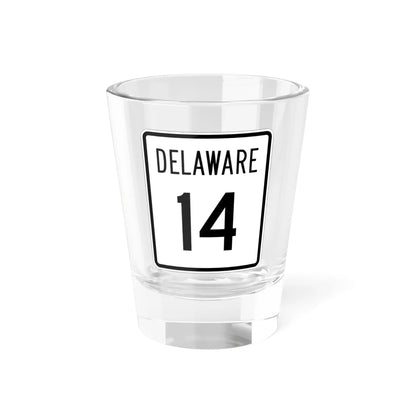 Delaware 14 1955 (Delaware) (Road Sign) Shot Glass 1.5oz 1.5oz - Go Mug Yourself