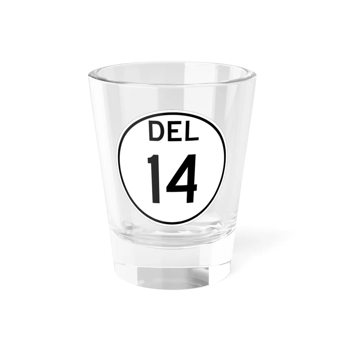 Delaware 14 1964 (Delaware) (Road Sign) Shot Glass 1.5oz 1.5oz - Go Mug Yourself