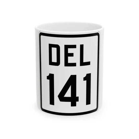 Delaware 141 1926 (Delaware) (Road Sign) White Coffee Mug 11oz - Go Mug Yourself