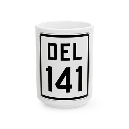 Delaware 141 1926 (Delaware) (Road Sign) White Coffee Mug 15oz - Go Mug Yourself