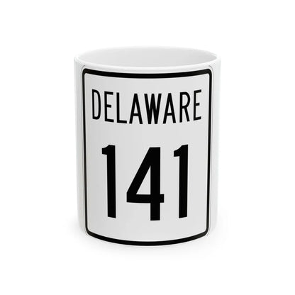 Delaware 141 1955 (Delaware) (Road Sign) White Coffee Mug 11oz - Go Mug Yourself