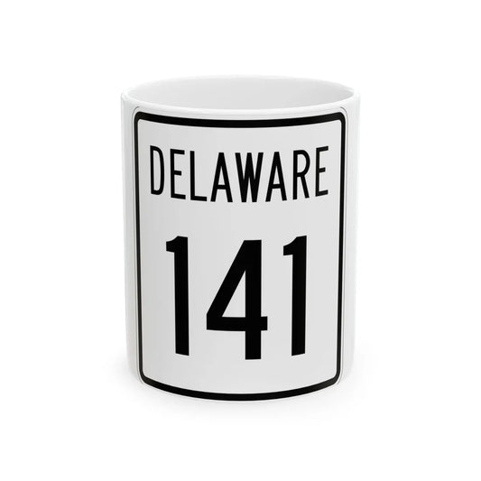 Delaware 141 1955 (Delaware) (Road Sign) White Coffee Mug 11oz - Go Mug Yourself