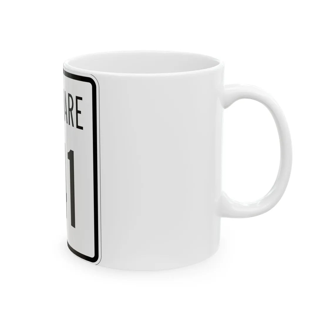 Delaware 141 1955 (Delaware) (Road Sign) White Coffee Mug - Go Mug Yourself