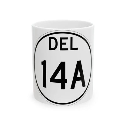 Delaware 14A 1964 (Delaware) (Road Sign) White Coffee Mug 11oz - Go Mug Yourself