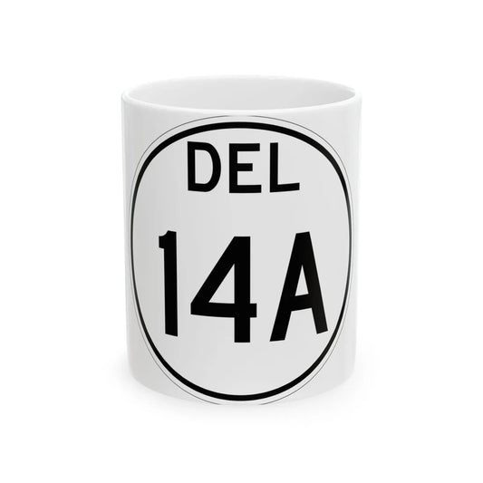 Delaware 14A 1964 (Delaware) (Road Sign) White Coffee Mug 11oz - Go Mug Yourself