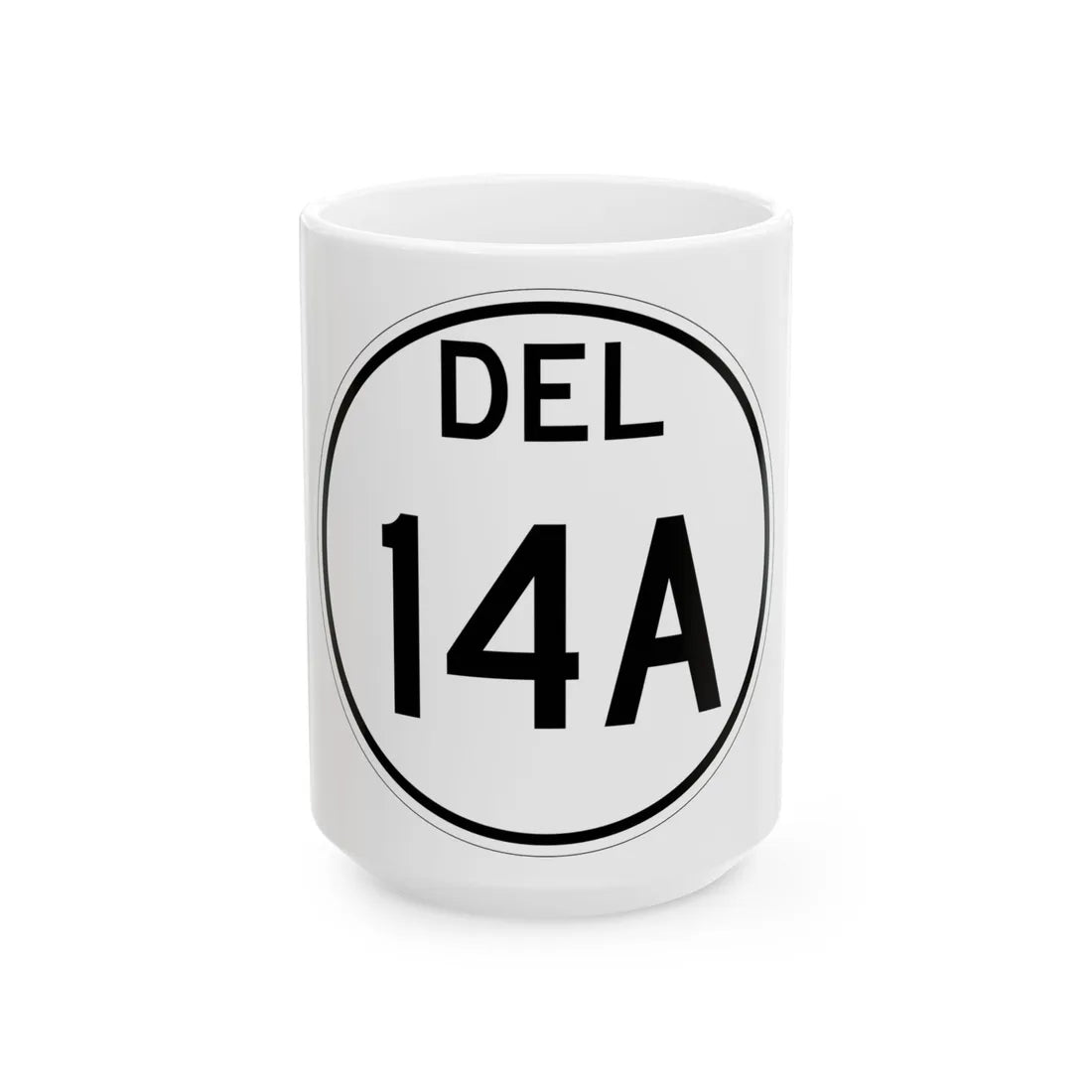 Delaware 14A 1964 (Delaware) (Road Sign) White Coffee Mug 15oz - Go Mug Yourself