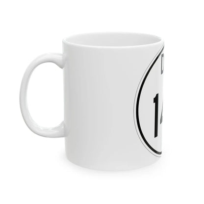 Delaware 14A 1964 (Delaware) (Road Sign) White Coffee Mug - Go Mug Yourself