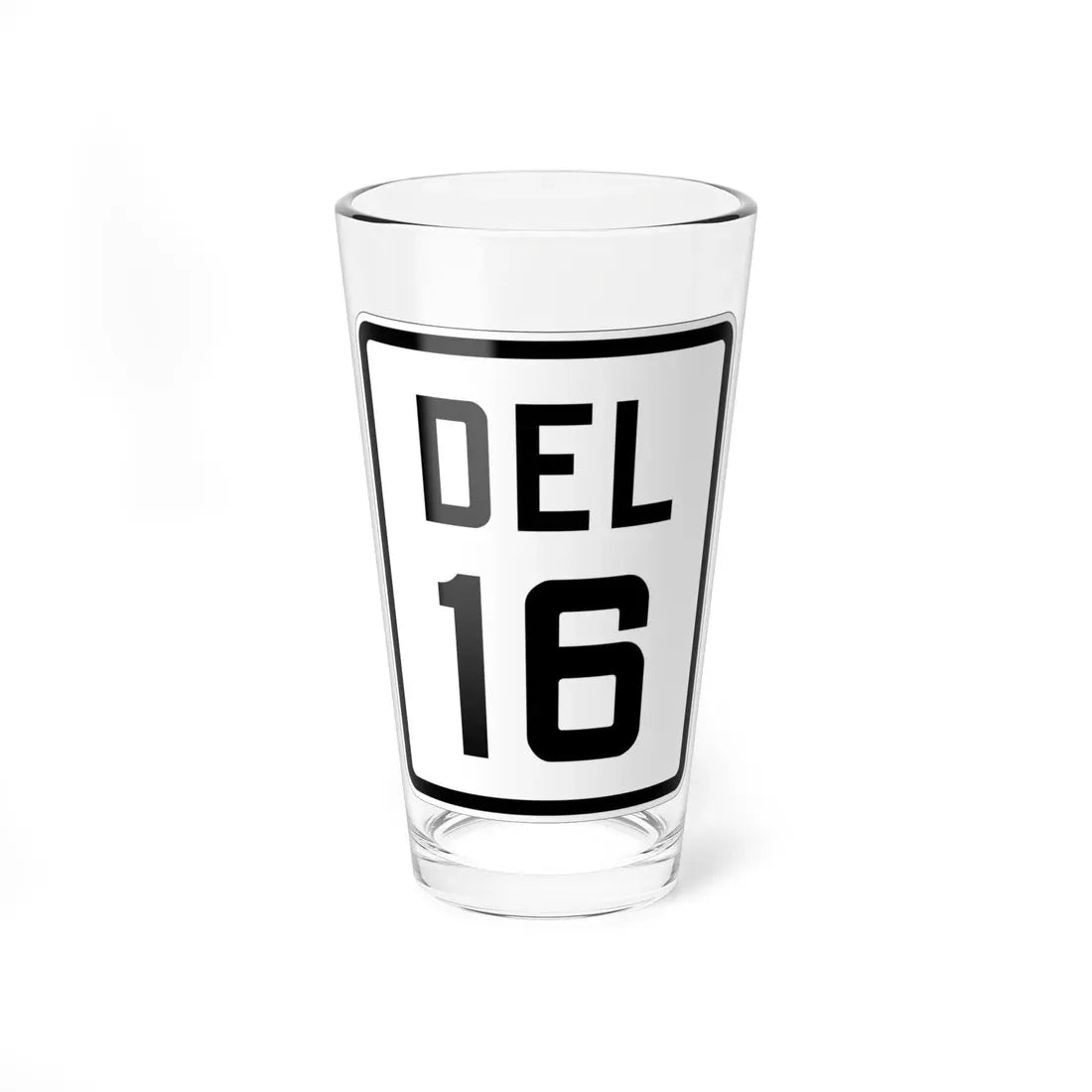 Delaware 16 1926 (Delaware) (Road Sign) Pint Glass 16oz 16oz - Go Mug Yourself