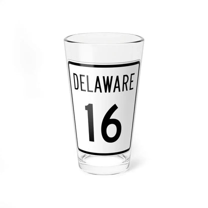 Delaware 16 1955 (Delaware) (Road Sign) Pint Glass 16oz 16oz - Go Mug Yourself