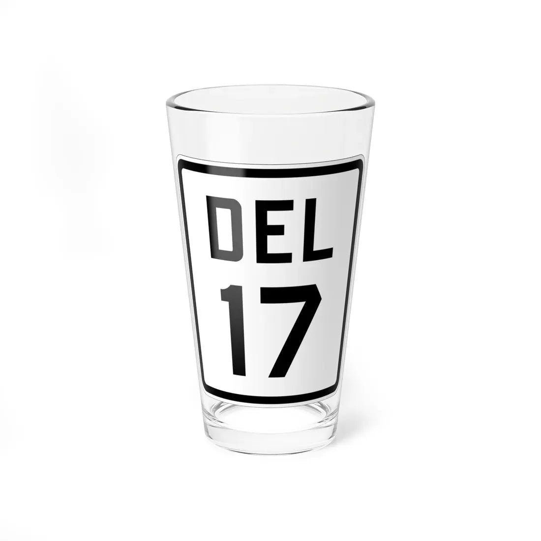 Delaware 17 1926 (Delaware) (Road Sign) Pint Glass 16oz 16oz - Go Mug Yourself