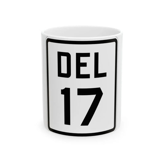Delaware 17 1926 (Delaware) (Road Sign) White Coffee Mug 11oz - Go Mug Yourself
