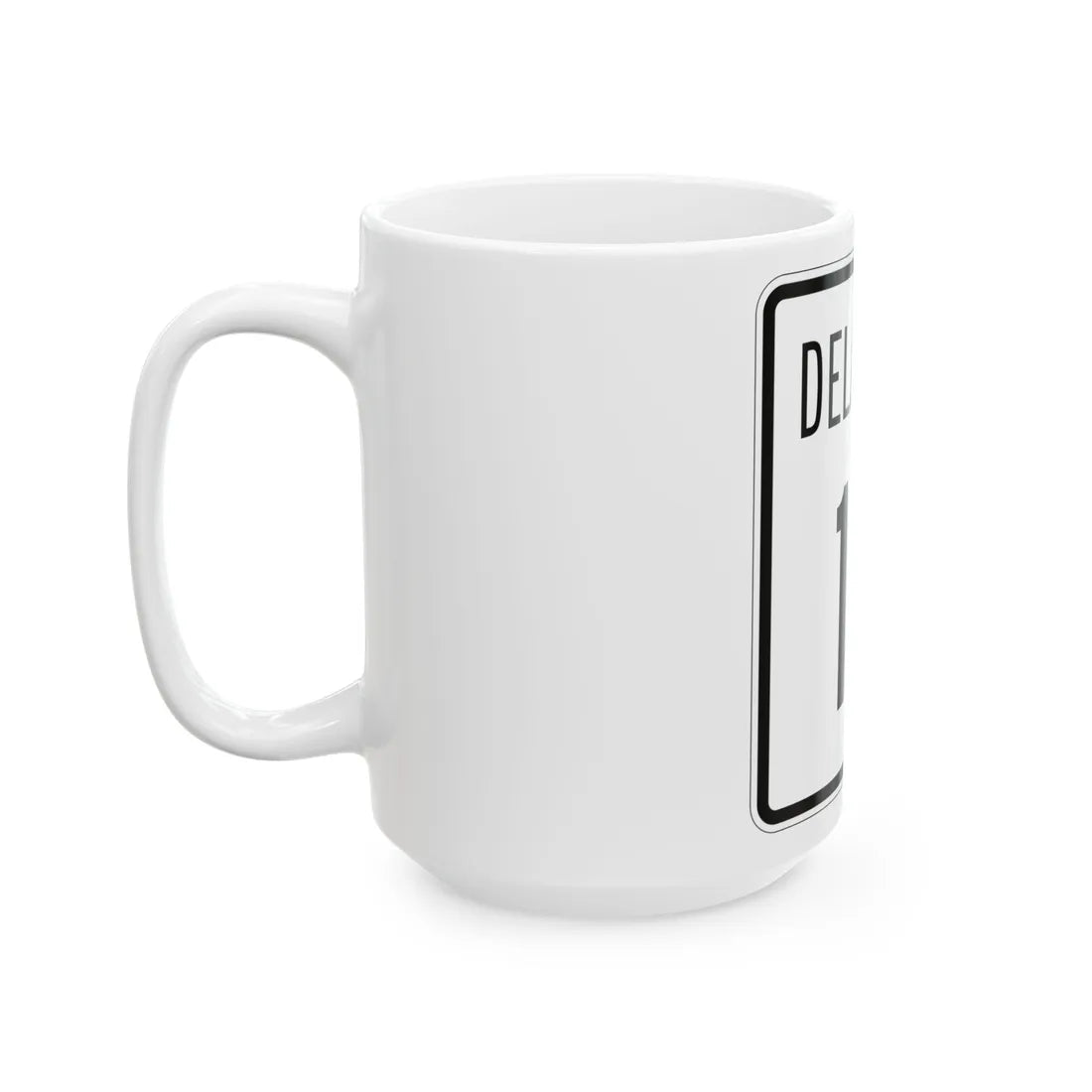 Delaware 17 1955 (Delaware) (Road Sign) White Coffee Mug - Go Mug Yourself