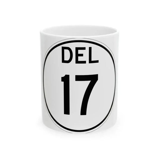 Delaware 17 1964 (Delaware) (Road Sign) White Coffee Mug 11oz - Go Mug Yourself