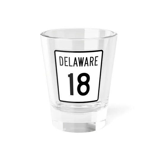 Delaware 18 1955 (Delaware) (Road Sign) Shot Glass 1.5oz 1.5oz - Go Mug Yourself