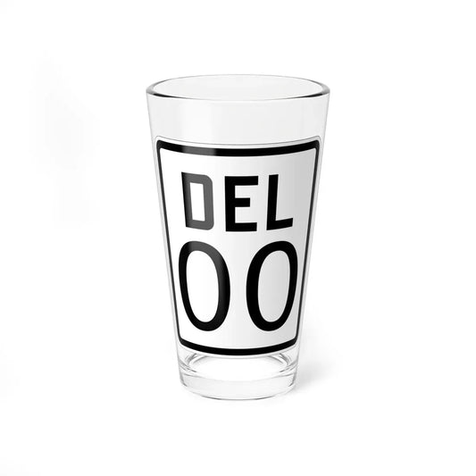 Delaware 1926 template (Delaware) (Road Sign) Pint Glass 16oz 16oz - Go Mug Yourself