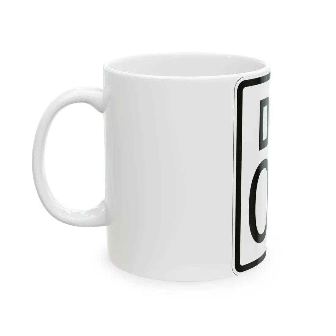 Delaware 1926 template (Delaware) (Road Sign) White Coffee Mug - Go Mug Yourself
