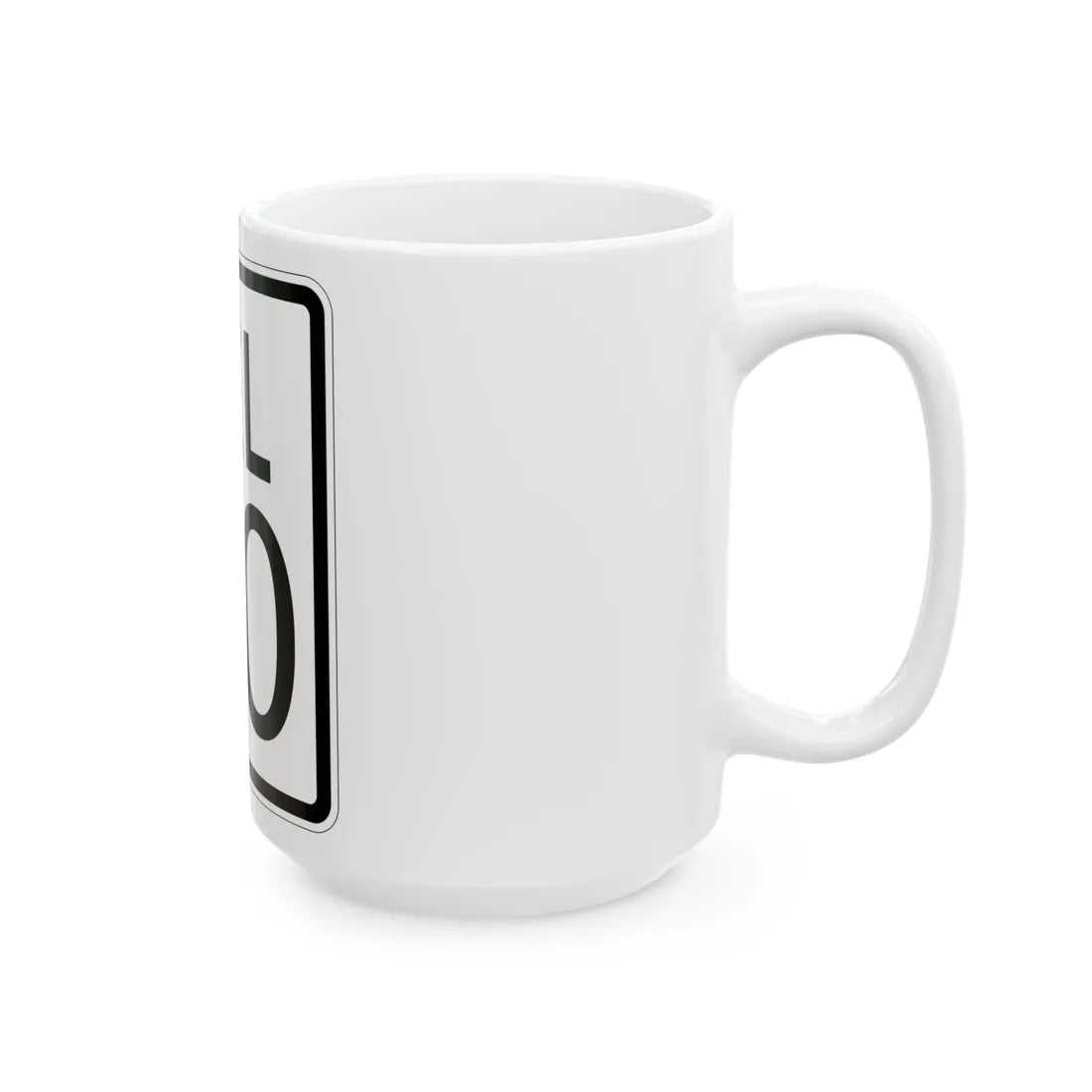 Delaware 1926 template (Delaware) (Road Sign) White Coffee Mug - Go Mug Yourself