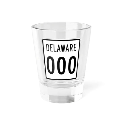 Delaware 1955 template (Delaware) (Road Sign) Shot Glass 1.5oz 1.5oz - Go Mug Yourself