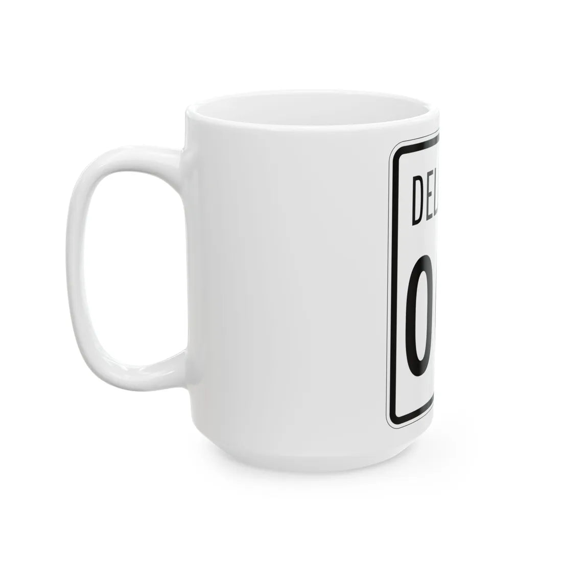 Delaware 1955 template (Delaware) (Road Sign) White Coffee Mug - Go Mug Yourself